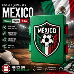Soccer Storage Box, 3D Printed Football Organizer Gift for Soccer Fans
