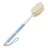 【2026 New Year】Long-Handle Exfoliating Bath Scrubber Bath Brush, Anti-Slip Grip Plastic Accessory with Stiff & Nylon Soft Bristles - Lightweight Cleansing Combination Tool for Back & Leg Reach, Daily Care Hang-to-Dry Design