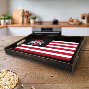 Brightline NCAA Ohio State University Flag Serving Tray