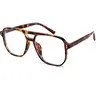 FEISEDY Blue Light Blocking Glasses Fake Nerd Clear Square Computer Lightweight Pilot Glasses Frame Oversized B2866