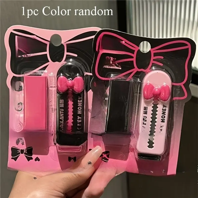 Cute Bow Tie Eraser, High-Quality No-Shred Design, Adorable Office Stationery, Perfect for Girls, 1pc Sweetheart Rubber Eraser