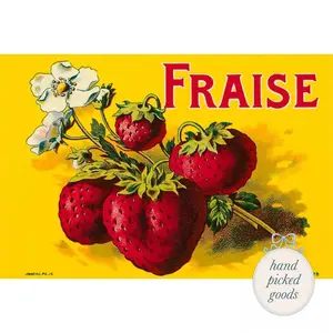 French Strawberries Postcard