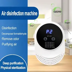 Home Ozone Air Purifier Negative Ion Decomposes Formaldehyde Bacteria Mold 4 Working Modes P1-P4 for Living Room Bedroom Odor Eliminator Plug-in