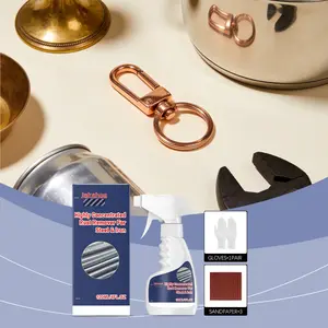Rust Removal Kit, Gentle Formula for Cleaning Machine Parts, Kitchen Utensils Surface Rust Care Agent, Effective Rust Treatment Solution