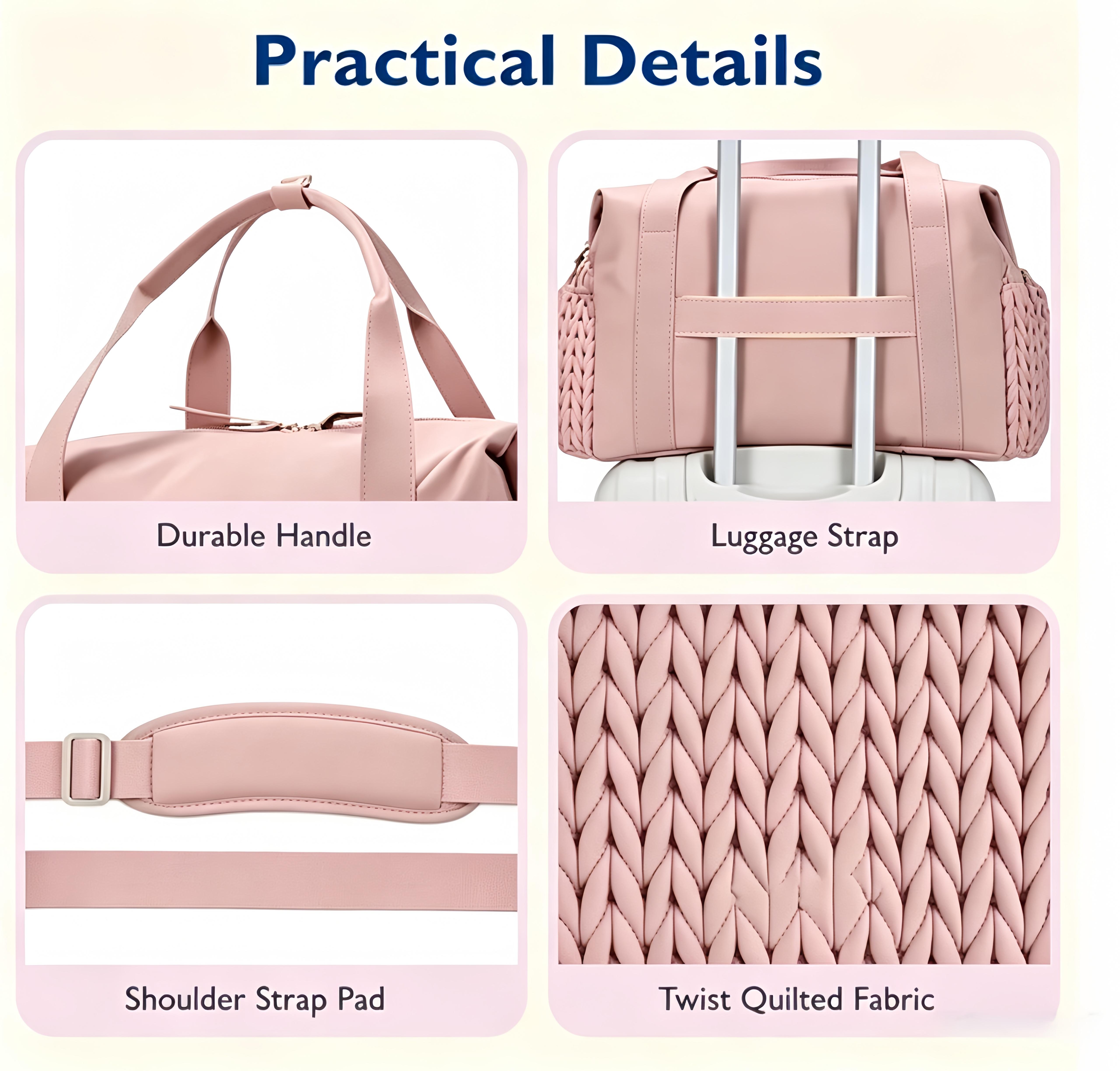 Unisex Expansible Neutral Style Tote Bag - Crossbody Strap, Zip Closure, Short-Term Business Travel, Lightweight Hand Carry, Fitness Mailman Storage Option