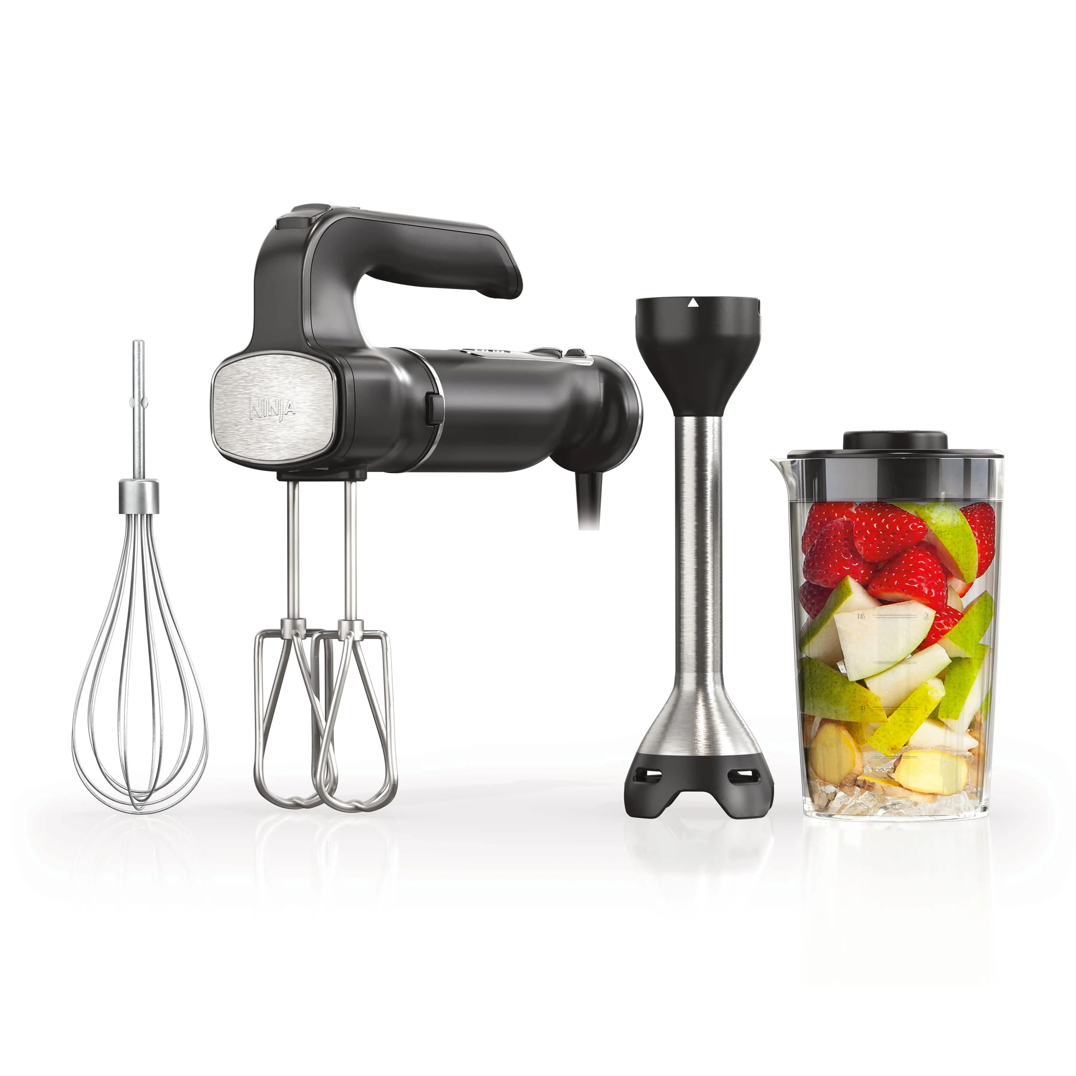 Ninja® Foodi® Power Mixer™ System Hand Blender and 5-Speed Hand Mixer Combo