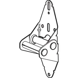 Prime-Line GD 52325 Garage Door Hinge, #5, Galvanized Steel, Accepts 7/16 in. Stem Roller, Pack of 1