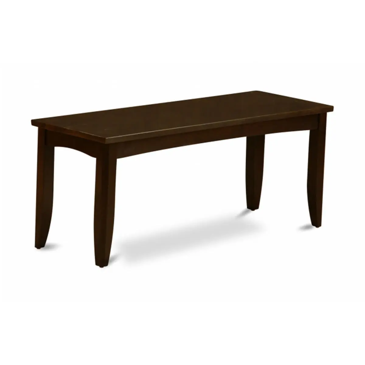 East West Furniture  Partfairt Dining Wood Bench in Cappucinno Finish, Indoor Use, Wooden Construction