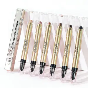 6-Color Double-Headed Eyeshadow Highlight Sticks Glittery Creamy for Quick Eye Makeup Touch-Ups Versatile & Convenient