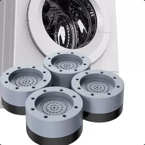 Washing Machine Anti Vibration Pads, 4 Pack Heightening Shock Absorber Feet, Non-Slip Anti-Walk Noise Reduction Moisture-Proof Base for Washer Dryer Refrigerator Furniture