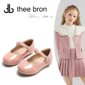 E66-Mary Jane Flats for Girls Glittery Dress Princess Ballet Shoes