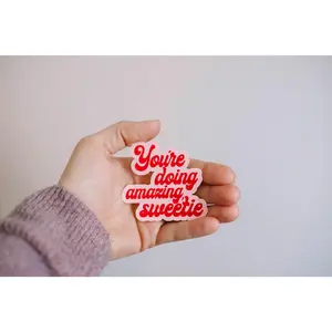 You're Doing Amazing, Sweetie Retro Waterproof Sticker