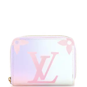 Pre-owned Louis Vuitton Canvas Coated Small Leather Goods Zippy Coin Purse Spring in the City Monogram Giant Canvas by Rebag