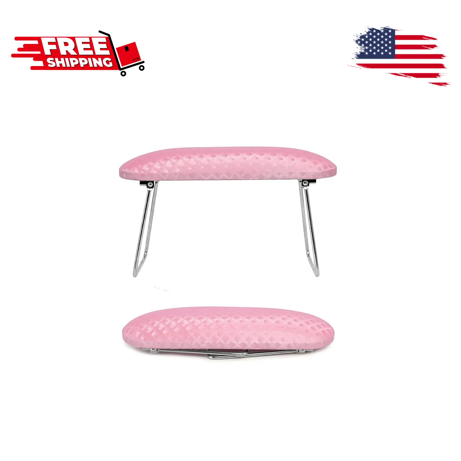 Nail Arm Rest,Professional Microfiber Leather Nail Hand Rest Stand Pink