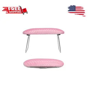 Nail Arm Rest,Professional Microfiber Leather Nail Hand Rest Stand Pink