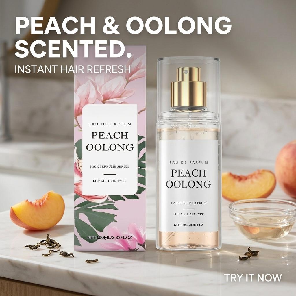 Natural Peach Oolong Fragrance Spray - Sweet Fruit Tea Scent Body Mist | Light & Fresh Daily Perfume for Women Spray floral elegant scentual fruit sweet Eau de Parfum long-lasting fragrance gourmand fragrance e daily portable