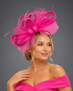 Bridget Hot Pink Fascinator - Church Derby Hat