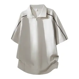 Men’s Summer 2026 Short-Sleeve Polo Shirt, Loose Deconstructed Design, Premium Feel Casual Top TC31230