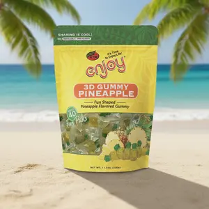 Enjoy 3D Pineapple Gummy Fun Pack – Individually Wrapped Tropical Fruit Treats (1 Bag)