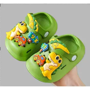 Kids' Dinosaur Clog Sandals - Cute Cartoon Design, Non-Slip Soft Sole, Lightweight EVA Material for Boys & Girls, Perfect for Summer Play and Casual Wear