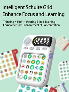 TheSevenStar 4In1  Schulte Grid Learning Machine with 80 cards Fidget Toys for Kids and Adults, Focus On Sensory Toys, 80 Challenges, STEM Toys