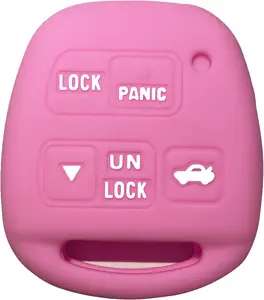 Silicone Key Fob Cover for Lexus: RPKEY Key Shell for Lexus ES300 GS300 GS430 LS400 1997 1998 1999 2000 2001 2002 2003 2004 2005 | Key Case Cover (Pink)