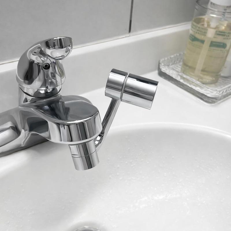 1080° Swivel Faucet Extender – U-Shaped 360° Rotating Tap Attachment with Dual Spray Modes, Universal Adjustable Extension for Bathroom & Kitchen Sink, Hand Hair Face Washing cloth diaper