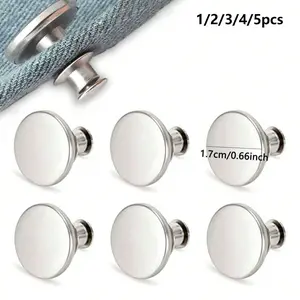 10pcs Jeans Button, Adjustable Removable Sewing-free Denim Clothes Pants Metal Button, Clothing Accessories