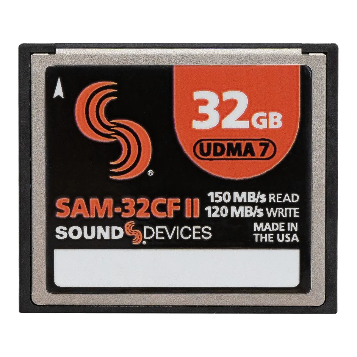 Sound Devices SAM-32CF II 32GB UDMA-7 Compact Flash Memory Card for Photographers, Fast Read, Quick Write