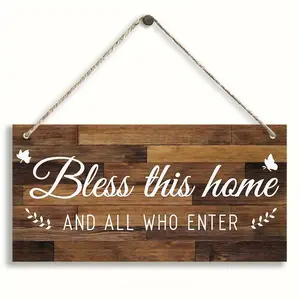 Wooden Wall/mirror Art Hanging Decoration, Blessing Home Decor, Party & Garden Ornament, Unique Wooden Sign for Home Entrance, Welcome Sign