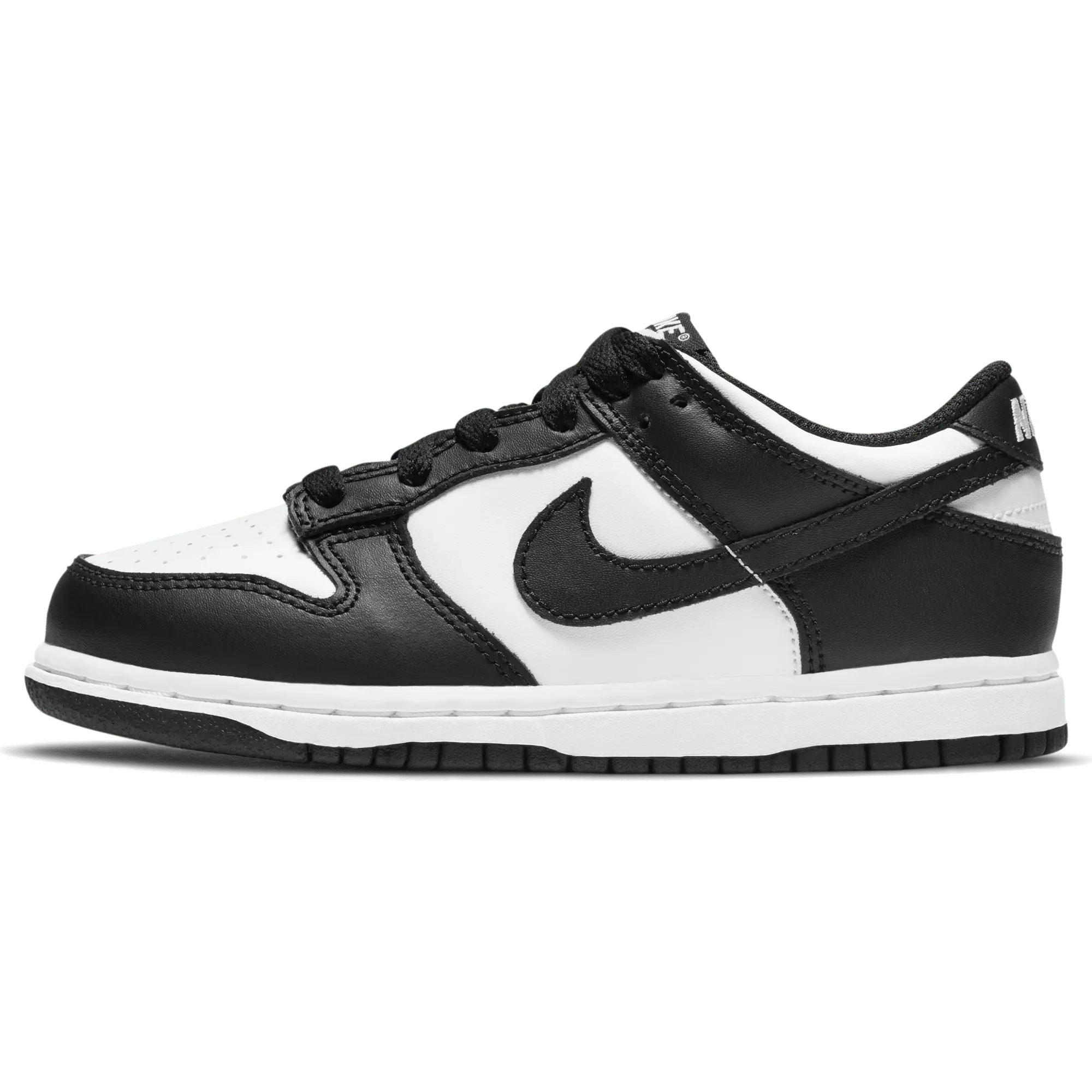 Nike Youth Dunk Low Retro "White Black Panda" Sneakers, Durable Synthetic Leather Athletic Hoopshoes with Rubber Sole, Sports Shoes, Trainer Shoes, Low Top, Classic, Casual, Perforated Toe