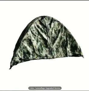 Outdoor Camouflage Tent, Double Layer UV Protection Portable Thickened Single-person Tent For Camping