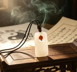 Taoist Path to Serenity Hetian Jade Pendant - Grounding & Protection