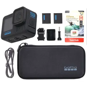 GoPro HERO13 Action Camera Bundle with Additional Battery, 128GB microSD Card and Carrying Case (Black)