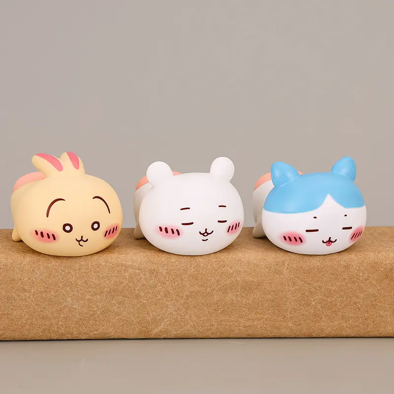 Chiikawa Figures, Anime Cartoon Squeeze Stress Relief Dolls, Hollow Vinyl Desktop Mini Ornaments