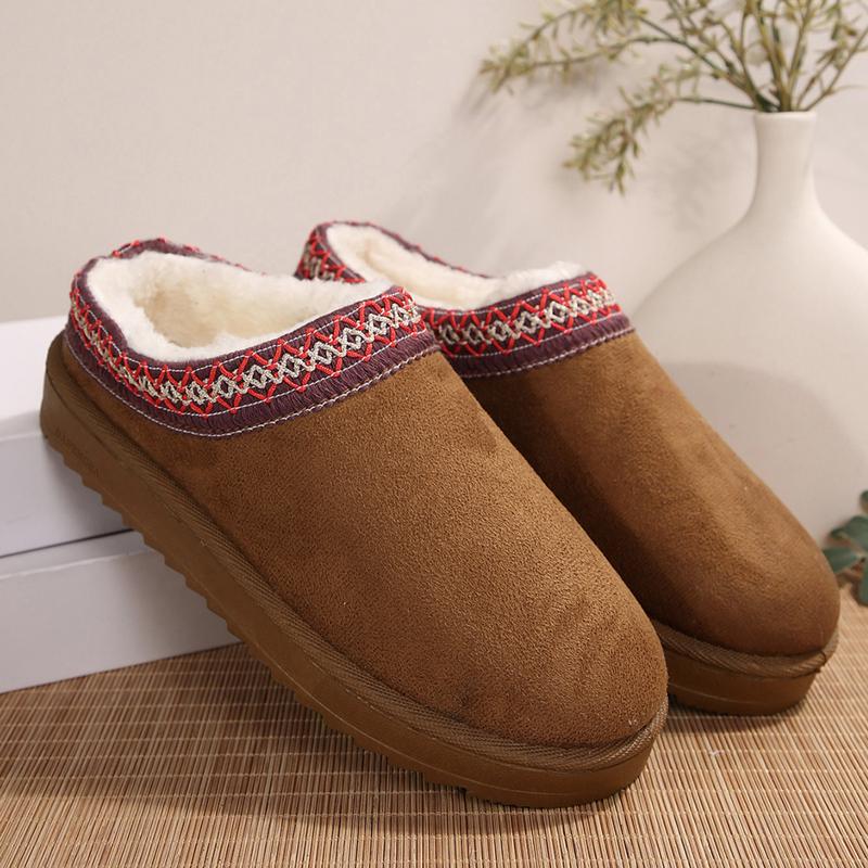 Women's Platform Mini Cotton Slippers Suede Ankle Warm and Durable Classic Winter Ankle Snow Boots Springfresh