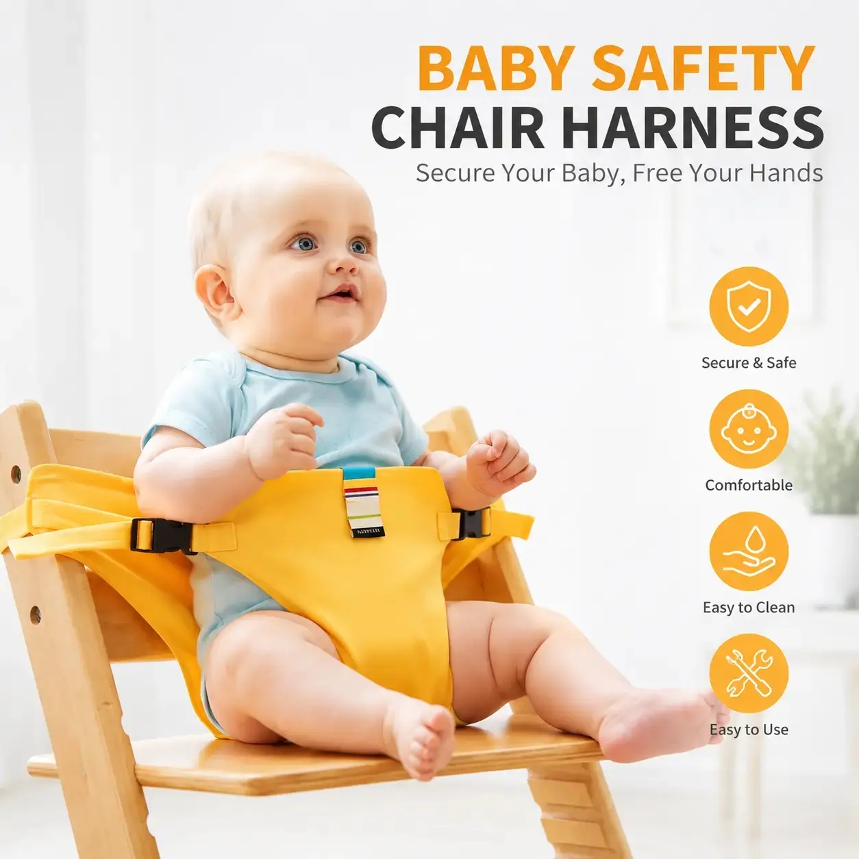 Portable Adjustable Baby High Chair Harness Strap,Universal Dining Chair Seat Safety Belt for Toddler Home Restaurant Dining Out & Travel Use#tiktokshopbacktoschool#SummerWins