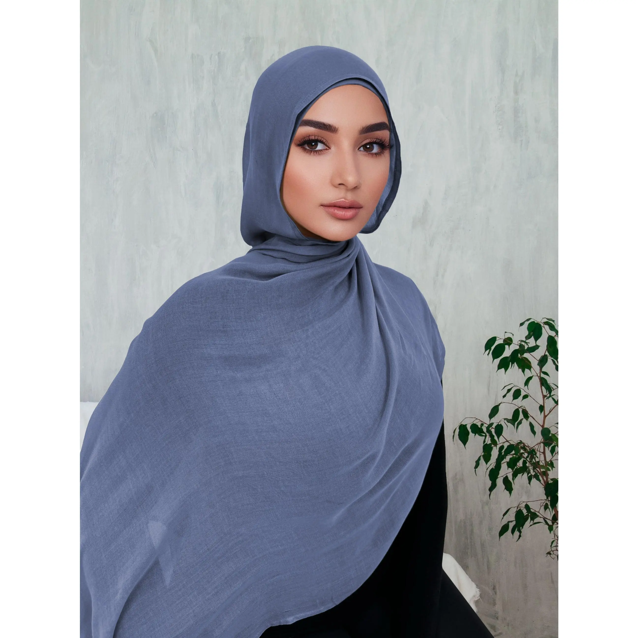 Premium Breathable Modal Hijab | Dusty Blue