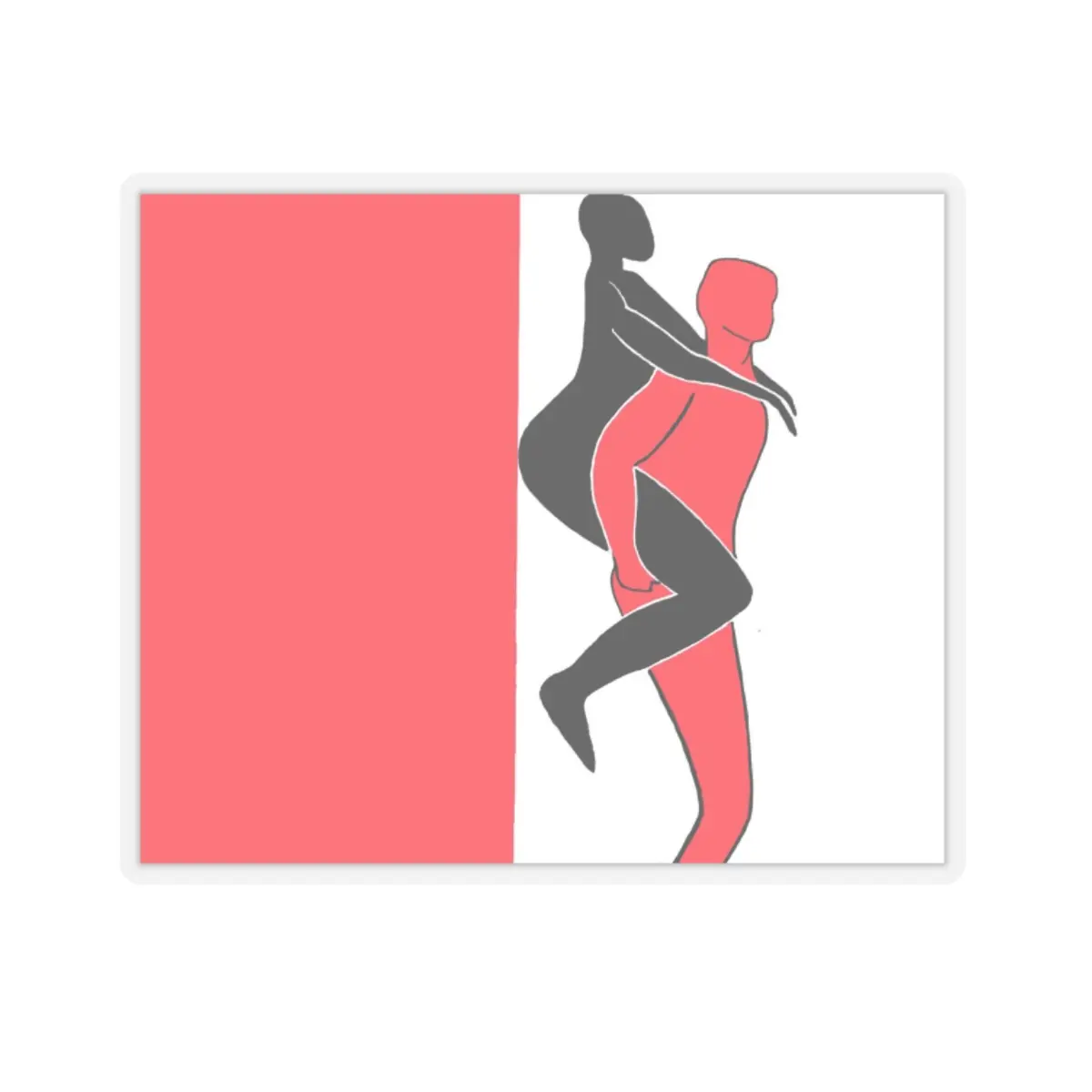 Playful Couple Kiss-Cut Stickers, Love Stickers, Couple's Gift, Laptop Decor, Fun Wall Art, Valentine's Day Decor