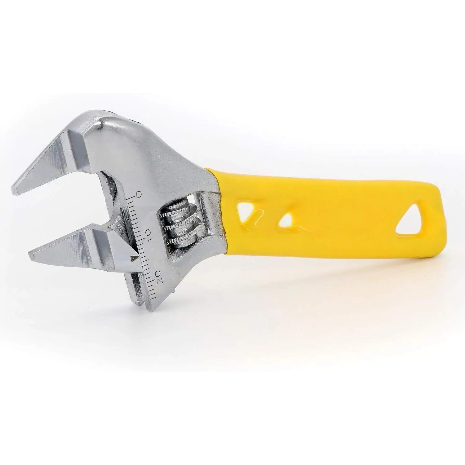 Extra Slim Jaw 4-Inch Adjustable Wrench, Silver, High Carbon Steel