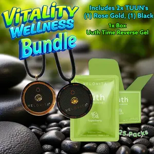 Vitality Wellness Bundle 2x Tuuns & 1 Box Uuth 25 Snaps Each (15mL) Wellness Supplements for Balance, Grounding, Hair, Skin, Nails, Joints, and Vitality Healthcare