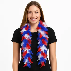 Patriotic Team Spirit Feather Boa