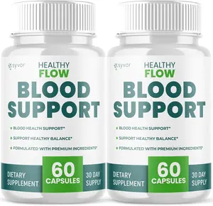 Blood Flow Support Supplement Capsules for Circulation and Heart Health, Natural Blood Circulation Support with Vitamins and Herbal Ingredients, Cardiovascular Health Supplement for Men and Women 120 Capsules 2 Pack