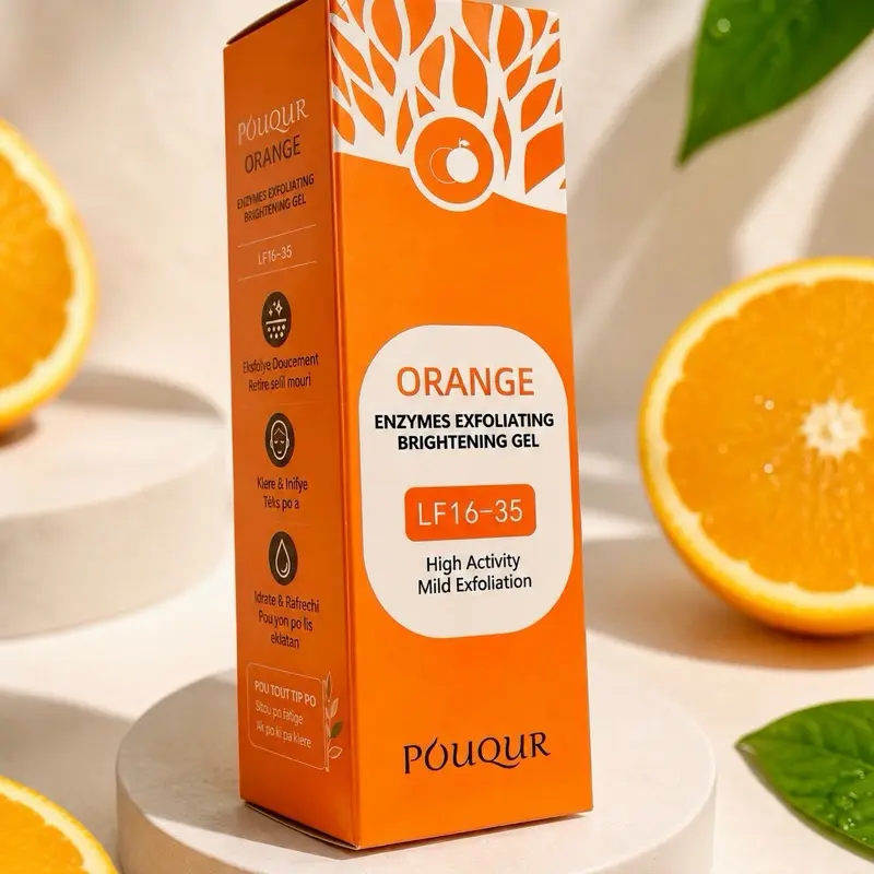 Orange Enzyme Exfoliating Gel 50g, Scented Skin Care Body Care Cleanser Cosmetic Body Peel