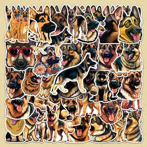 German Shepherd Dog Pattern Sticker, 100pcs/set Repeatable Creative Cartoon Dog Graffiti Sticker, DIY Decorative Sticker for Scrapbooking & Journal Making Decal