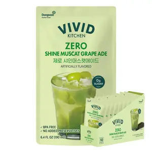 [Dongwon] Vivid Kitchen Zero Sugar Shine Muscat Ade (10 Pouch ) No Artificial Preservatives or Corn Syrup