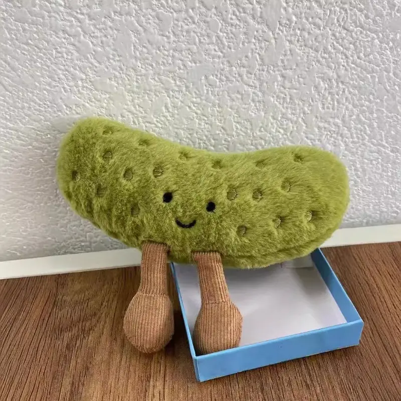 Jellycat Amuseables Pickle – Ultra Soft Plush Pickle Plush, Cute Kawaii Collectible, Cozy Home Decor, Gift for Food Lovers, Kids & Jellycat Fans, Keychains
