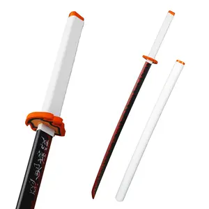 Munetoshi Rengoku 41" Foam Sword Cosplay Anime Demon Sword Scabbard Costumes Halloween