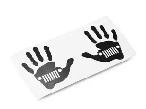 Jeep Licensed by RedRock Jeep Wave Grille Decal; Gloss Black (20-25 Jeep Gladiator JT)