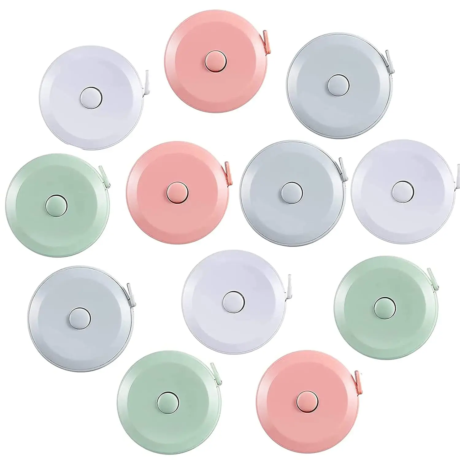12 Pack Soft Rtractabl Masuring Tap - Tap Masur for  Masuring Mtric Tap Masur Doubl Scal for  Fabric Swing Tailor Cloth Knitting Hom Craft Masurmnts
